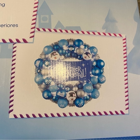 Gemmy Frosty the Snowman 16.9” Lighted Winter Wonderful Christmas Wreath NEW - Picture 4 of 5